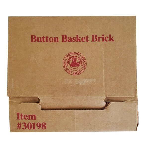 Longaberger Pottery Basket Weave Button Basket Warming Brick Bread #30198 - Picture 5 of 7